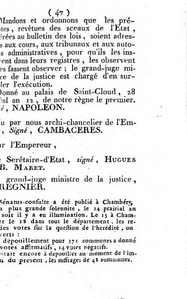 Annuaire du Département du Mont-Blanc contenant un essai statistique sur la popolation, divisée par esèces, par âges, par classes, &c