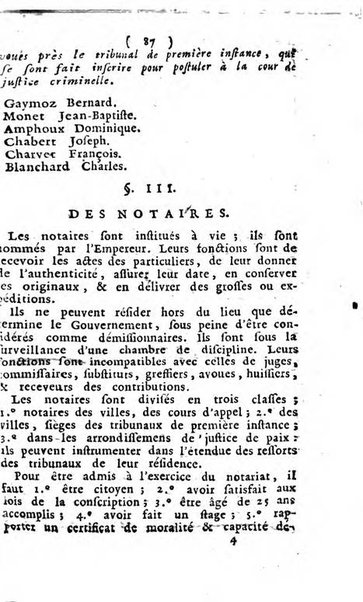 Annuaire du Département du Mont-Blanc contenant un essai statistique sur la popolation, divisée par esèces, par âges, par classes, &c