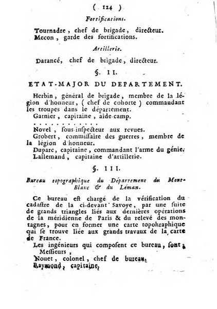 Annuaire du Département du Mont-Blanc contenant un essai statistique sur la popolation, divisée par esèces, par âges, par classes, &c