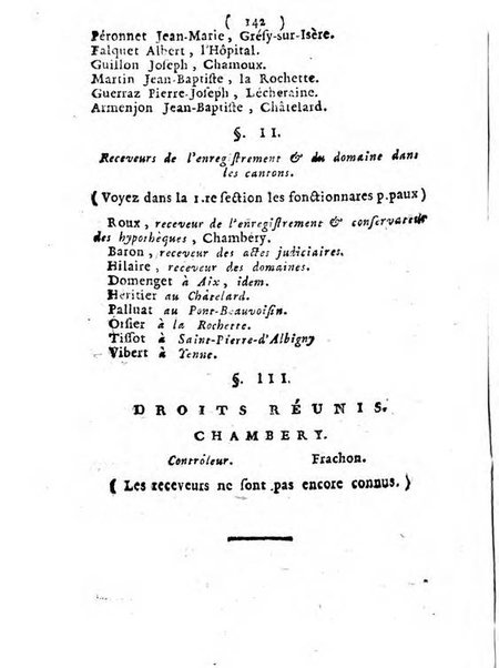 Annuaire du Département du Mont-Blanc contenant un essai statistique sur la popolation, divisée par esèces, par âges, par classes, &c