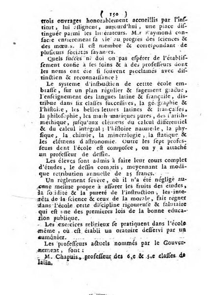 Annuaire du Département du Mont-Blanc contenant un essai statistique sur la popolation, divisée par esèces, par âges, par classes, &c