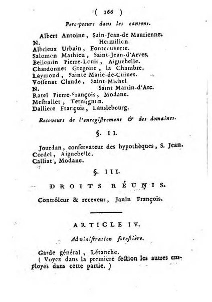 Annuaire du Département du Mont-Blanc contenant un essai statistique sur la popolation, divisée par esèces, par âges, par classes, &c