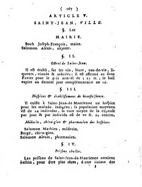 Annuaire du Département du Mont-Blanc contenant un essai statistique sur la popolation, divisée par esèces, par âges, par classes, &c