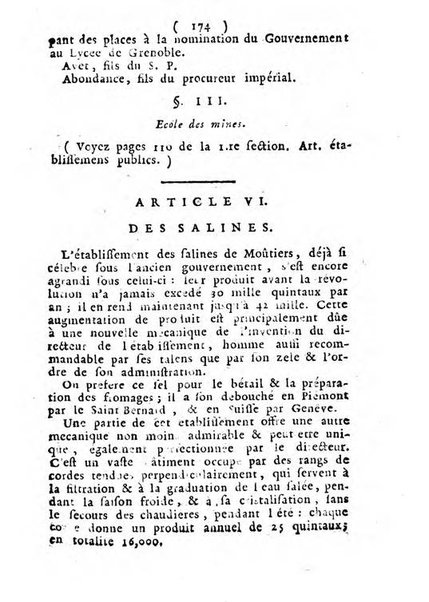 Annuaire du Département du Mont-Blanc contenant un essai statistique sur la popolation, divisée par esèces, par âges, par classes, &c