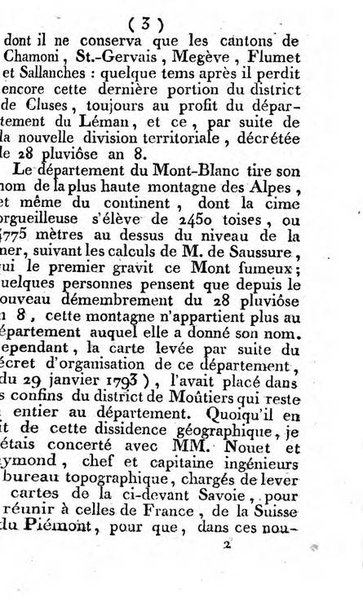 Annuaire du Département du Mont-Blanc contenant un essai statistique sur la popolation, divisée par esèces, par âges, par classes, &c