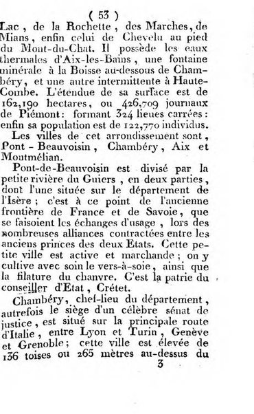 Annuaire du Département du Mont-Blanc contenant un essai statistique sur la popolation, divisée par esèces, par âges, par classes, &c