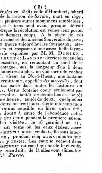 Annuaire du Département du Mont-Blanc contenant un essai statistique sur la popolation, divisée par esèces, par âges, par classes, &c