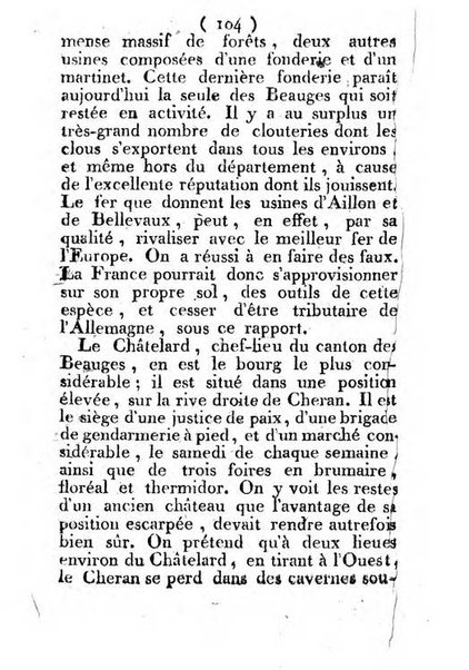 Annuaire du Département du Mont-Blanc contenant un essai statistique sur la popolation, divisée par esèces, par âges, par classes, &c