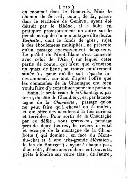 Annuaire du Département du Mont-Blanc contenant un essai statistique sur la popolation, divisée par esèces, par âges, par classes, &c