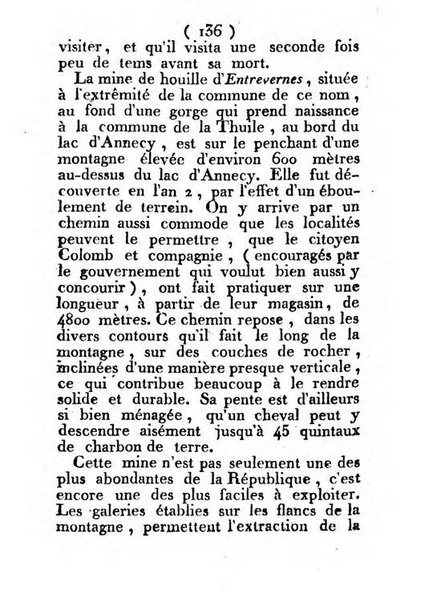 Annuaire du Département du Mont-Blanc contenant un essai statistique sur la popolation, divisée par esèces, par âges, par classes, &c