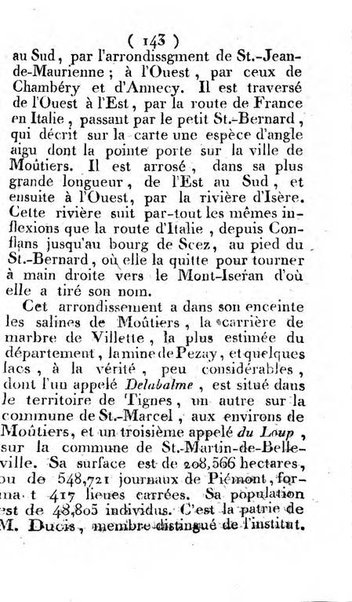 Annuaire du Département du Mont-Blanc contenant un essai statistique sur la popolation, divisée par esèces, par âges, par classes, &c