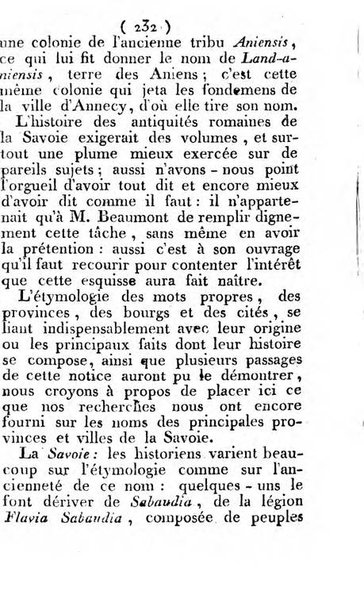 Annuaire du Département du Mont-Blanc contenant un essai statistique sur la popolation, divisée par esèces, par âges, par classes, &c