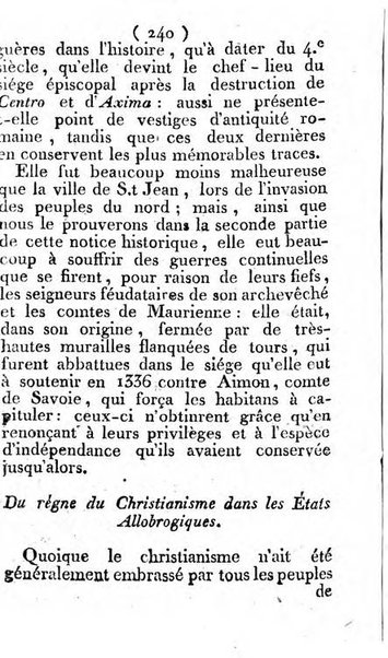 Annuaire du Département du Mont-Blanc contenant un essai statistique sur la popolation, divisée par esèces, par âges, par classes, &c