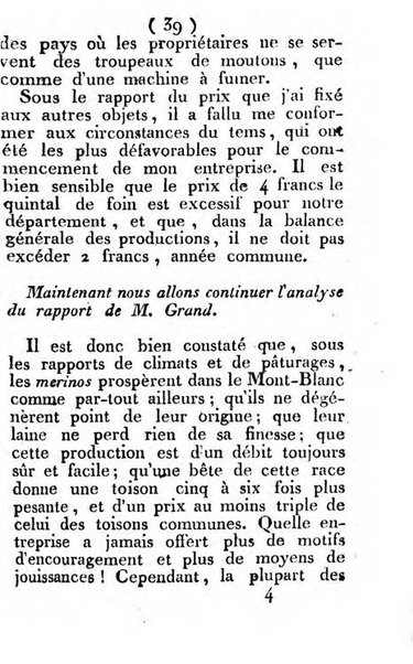 Annuaire du Département du Mont-Blanc contenant un essai statistique sur la popolation, divisée par esèces, par âges, par classes, &c