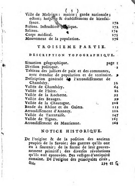 Annuaire du Département du Mont-Blanc contenant un essai statistique sur la popolation, divisée par esèces, par âges, par classes, &c