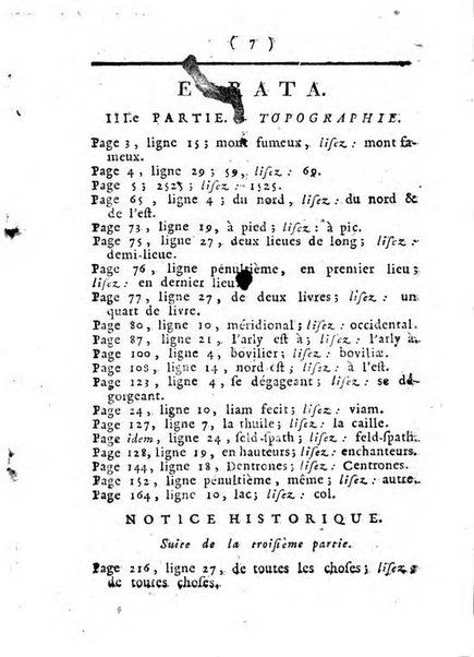 Annuaire du Département du Mont-Blanc contenant un essai statistique sur la popolation, divisée par esèces, par âges, par classes, &c