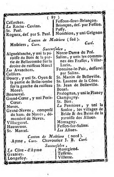 Annuaire du Département du Mont-Blanc contenant un essai statistique sur la popolation, divisée par esèces, par âges, par classes, &c