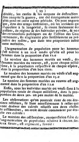 Annuaire du Département du Mont-Blanc contenant un essai statistique sur la popolation, divisée par esèces, par âges, par classes, &c