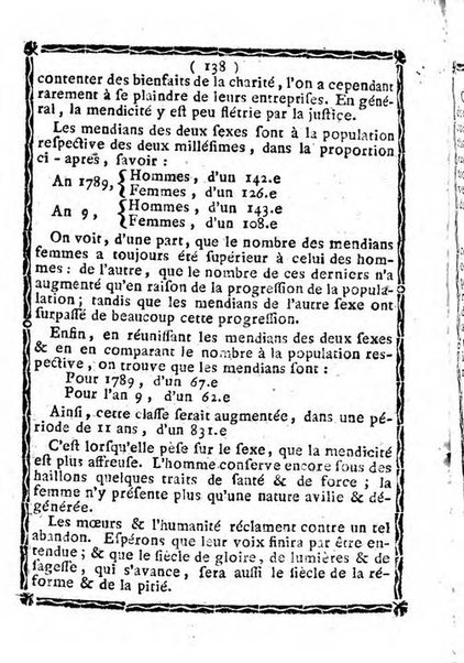 Annuaire du Département du Mont-Blanc contenant un essai statistique sur la popolation, divisée par esèces, par âges, par classes, &c