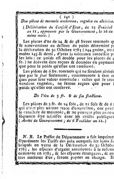 Annuaire du Département du Mont-Blanc contenant un essai statistique sur la popolation, divisée par esèces, par âges, par classes, &c