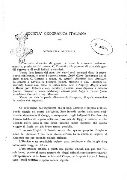 Bollettino della Società geografica italiana