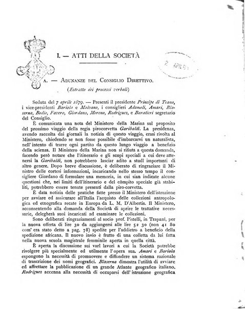 Bollettino della Società geografica italiana