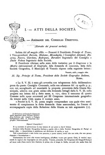 Bollettino della Società geografica italiana