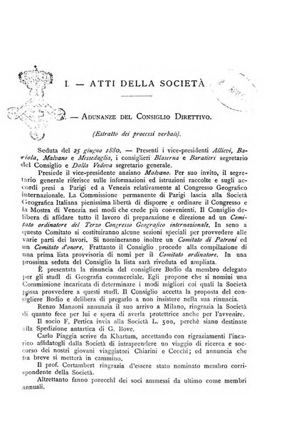 Bollettino della Società geografica italiana