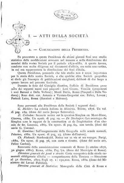 Bollettino della Società geografica italiana