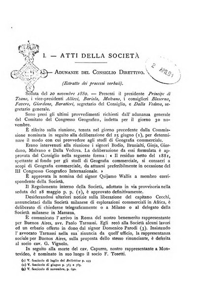 Bollettino della Società geografica italiana