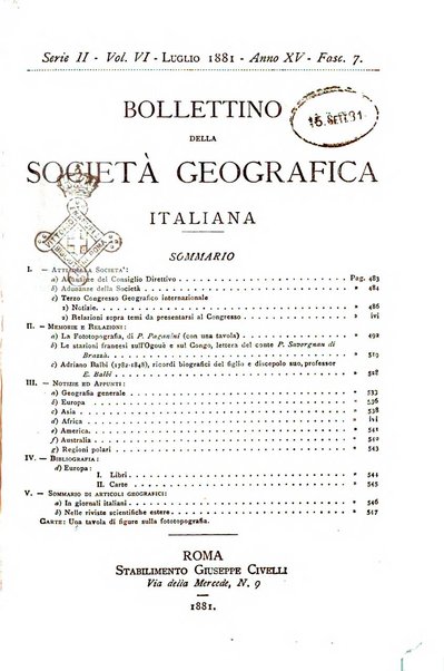 Bollettino della Società geografica italiana