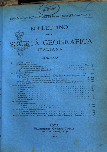 Bollettino della Società geografica italiana