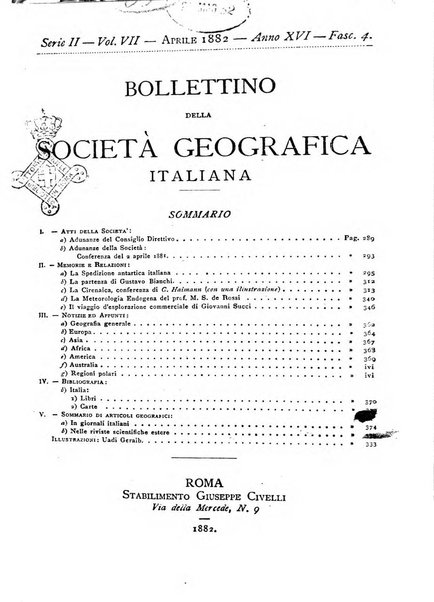 Bollettino della Società geografica italiana