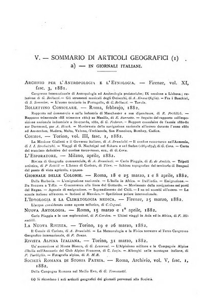 Bollettino della Società geografica italiana