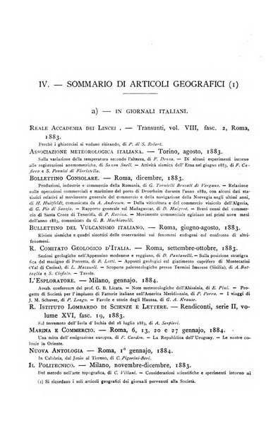 Bollettino della Società geografica italiana