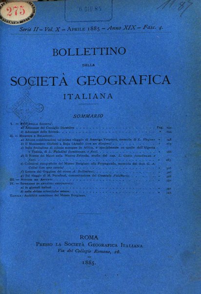 Bollettino della Società geografica italiana