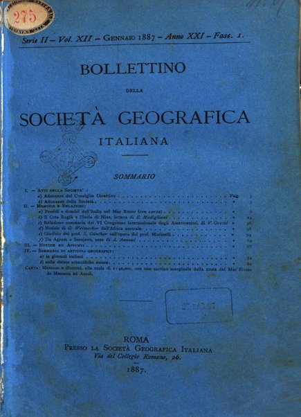 Bollettino della Società geografica italiana