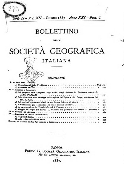 Bollettino della Società geografica italiana