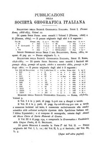 Bollettino della Società geografica italiana