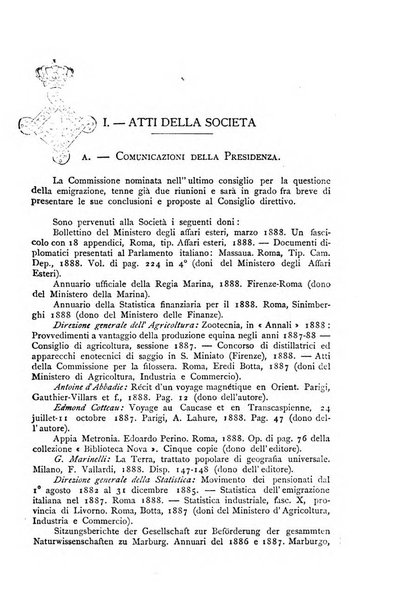 Bollettino della Società geografica italiana