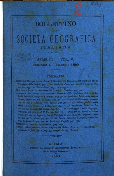 Bollettino della Società geografica italiana