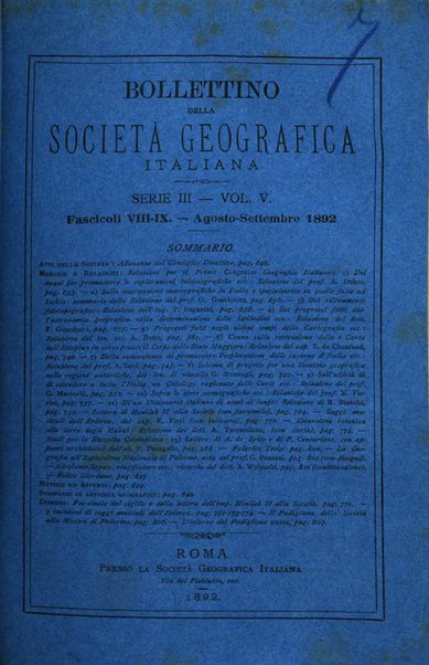 Bollettino della Società geografica italiana