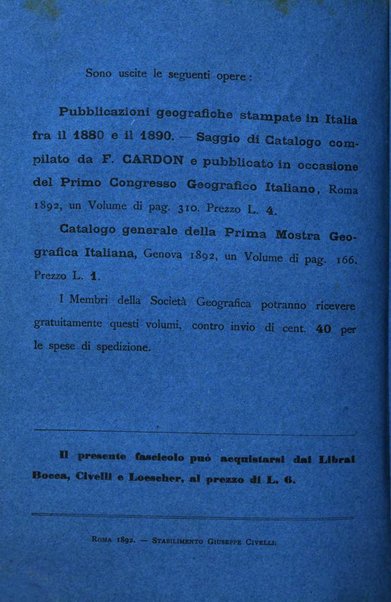 Bollettino della Società geografica italiana