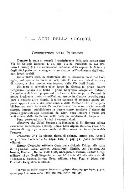 Bollettino della Società geografica italiana