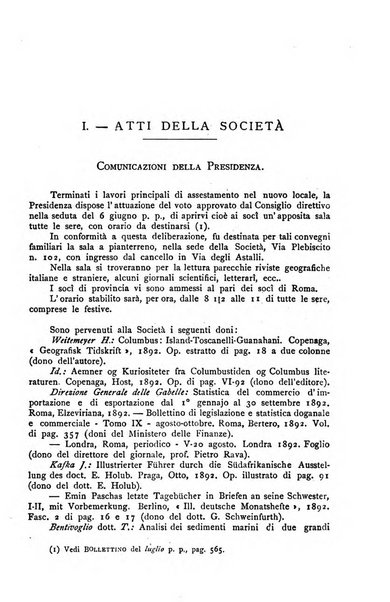 Bollettino della Società geografica italiana