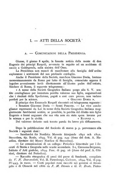 Bollettino della Società geografica italiana