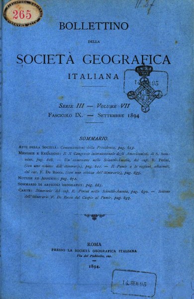 Bollettino della Società geografica italiana