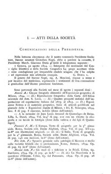 Bollettino della Società geografica italiana