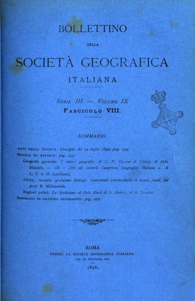 Bollettino della Società geografica italiana