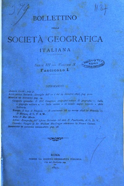 Bollettino della Società geografica italiana